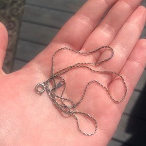 Silver colored metallic necklace chain